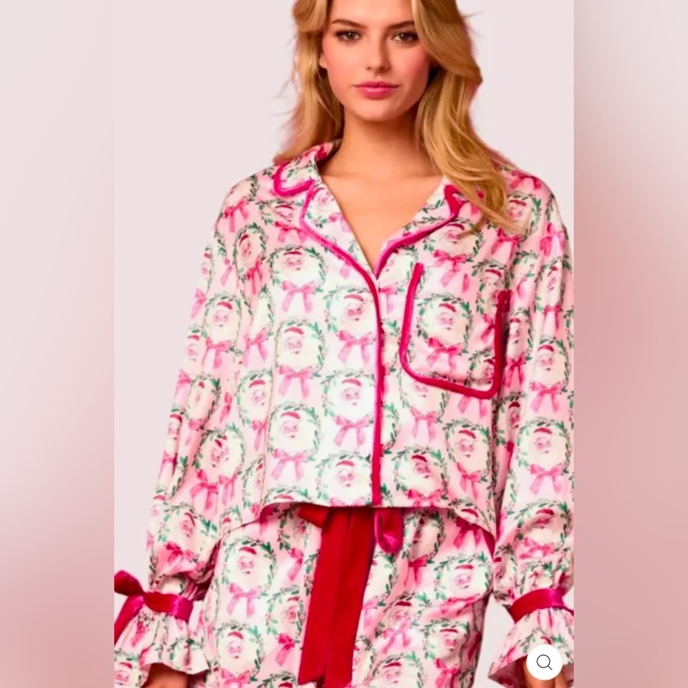 NEW 🎄SANTA WILL YOU TIE MY BOW?  PJ SET Size L